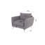 Modern Armchair  with Silver Metal Legs-69378095