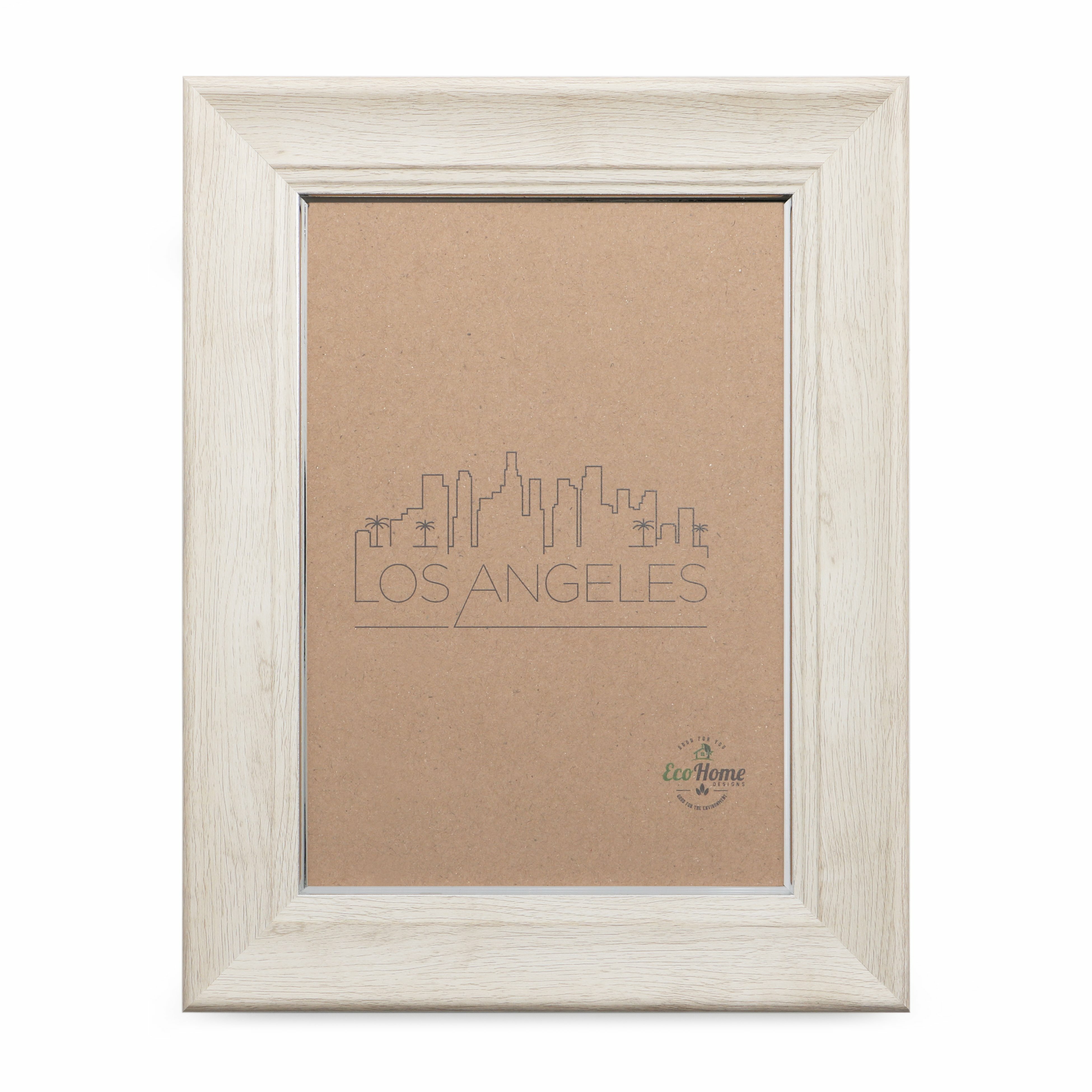 EcoHome 11x14 Picture Frame - Matted to 8x10 Distressed White