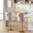 Kenetra Swivel Upholstered Adjustable Height Counter Stool with Metal Frame-1893652853