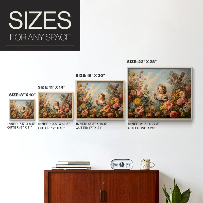 Angels From Above-LV - Reproduction encadrée - Restickable, Naturel, H 11 po x l 14 po