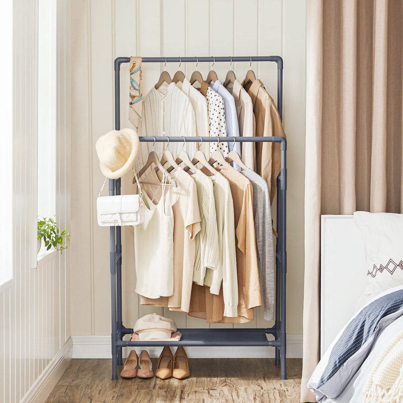 Meachum 83cm Clothing Rack, Gray
