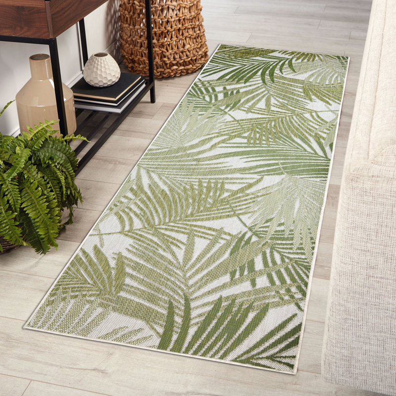 Runner Amalbergas Floral Flatweave Area Rug, Runner 70 x 300cm
