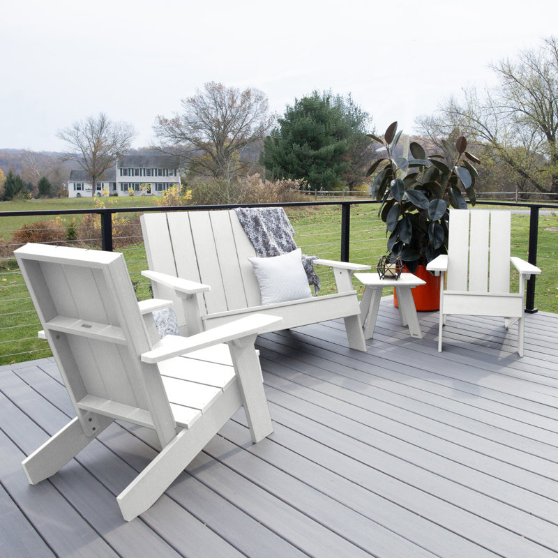 Byrnes 4 - Person Patio Conversation Set, White