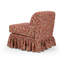 Chaise sculpturale festonnée entièrement assemblée avec pieds en chenille texturée 3D et métal