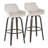 Cassiopeia Fixed-Height Fabric Upholstered Bar & Counter Stool with Bent Wood Legs-94885156-94885157-94885161