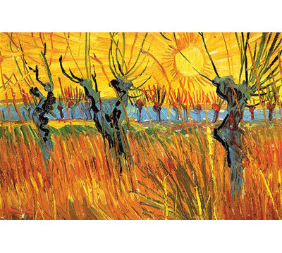 «Pollard Willows at Sunset» par Vincent van Gogh, reproduction d'art