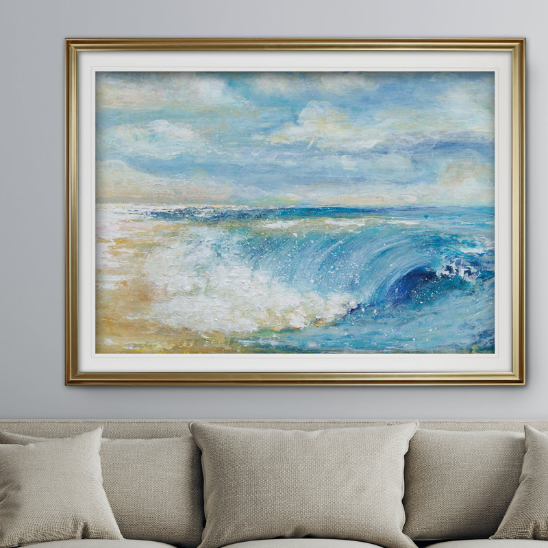 « the perfect wave », impression, H 20 po x l 24 po x P 1,5 po, Noir
