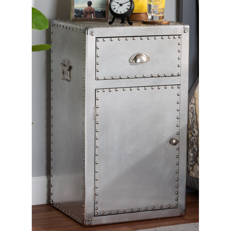 Gofried 16.34'' W Metal Nightstand