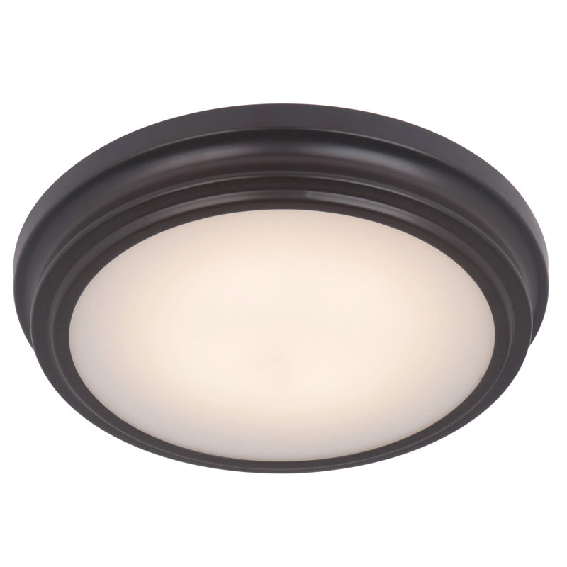 Plastic LED Flush Mount, Oiled Bronze, 1.13" H x 9" W x 9" D