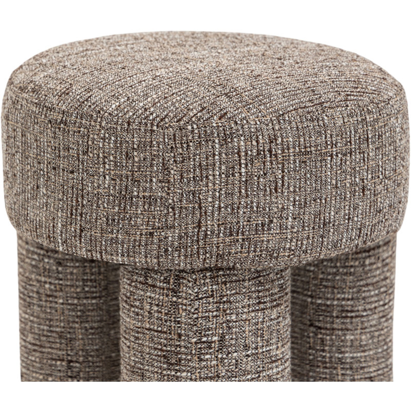 Repose-pieds carré large de 14,5 po Larson, Tissu en polyester brun