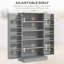 Armoire de rangement pour garde-manger 72,5 po, armoire de cuisine autoportante avec 4 portes et tablettes réglables pour la salle à manger, panneau de fibres à densité moyenne-1603950488