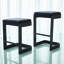 Regan Bar Stool w/Black Leather-Graphite-48367408