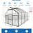 6X10 Ft Greenhouse With Drainage Gutter System And Adjustable Roof All Season Polycarbonate Door Protection For Plants-125340158