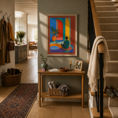 Meditative Interior Modern - Framed Print