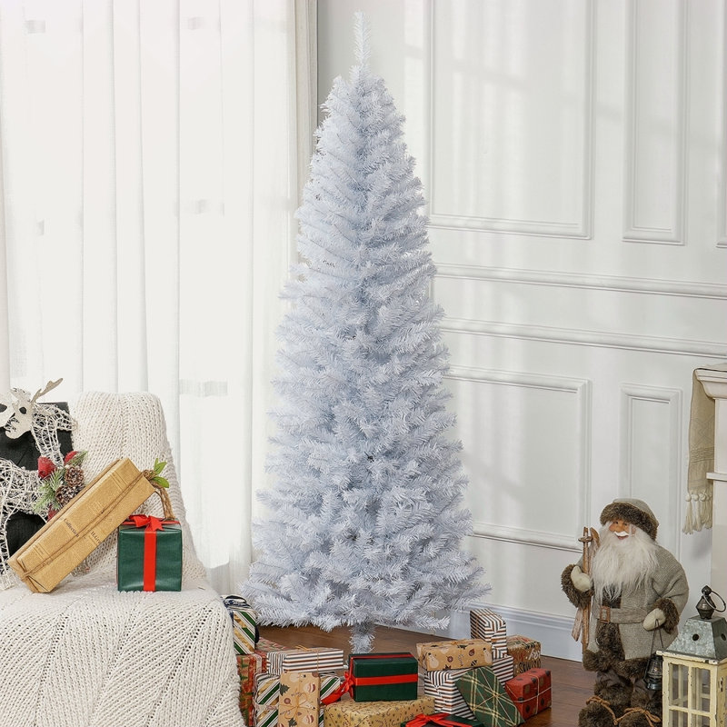 Arbre de Noël au crayon 6 pi, sapin de Noël artificiel non éclairé avec branches réalistes, arbre d'Halloween avec 618 pointes