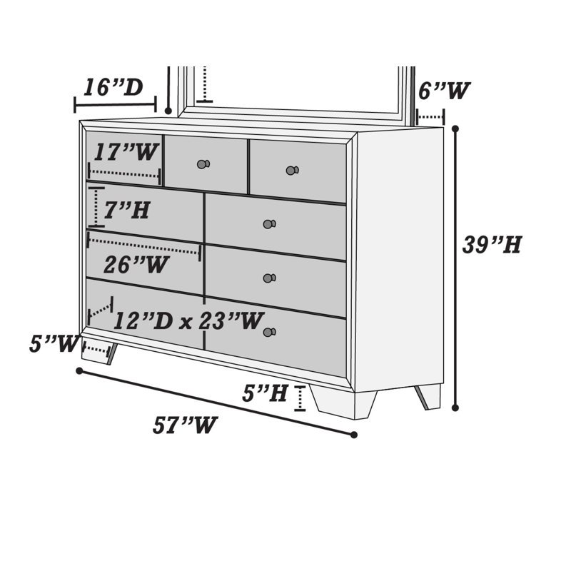 Commode double 9 tiroirs Bergeron