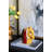 Ceramic Horse Head Sculpture with Abstract Multicolored Finish