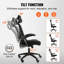 Chaise de bureau ergonomique avec soutien lombaire et appui-tête Fazzolari