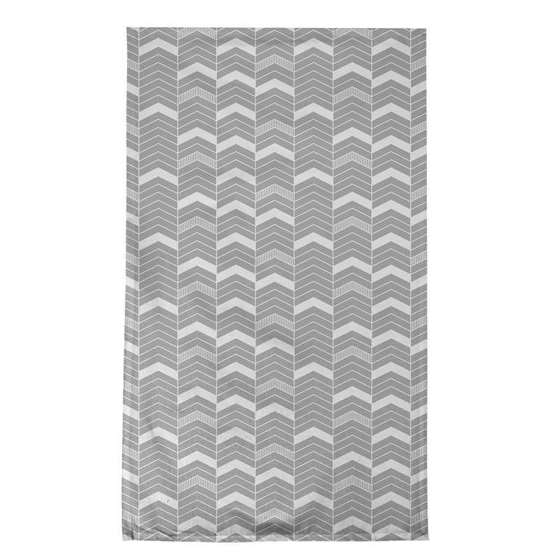Stephenie Tea Towel Kitchen Towel, Gray/Light Gray, Poly Twill