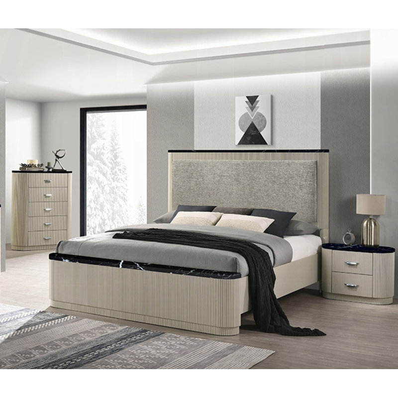Ensemble de chambre à coucher 3 pièces Poynter, Très grand