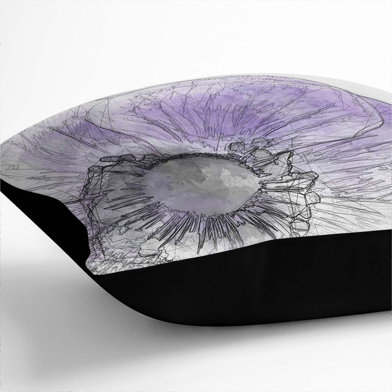 Square Throw Cushion, Black, 40cm H x 40cm W x 15cm D