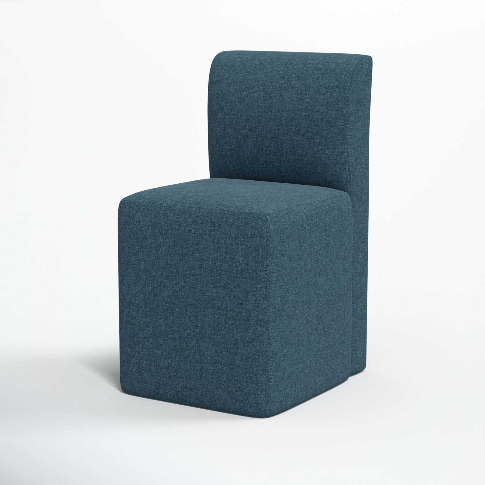 Mendy Linen Parsons Dining Chair, Zuma Navy Textured Linen