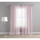 Juvenile Geometric Sheer Rod Pocket Curtain Panels