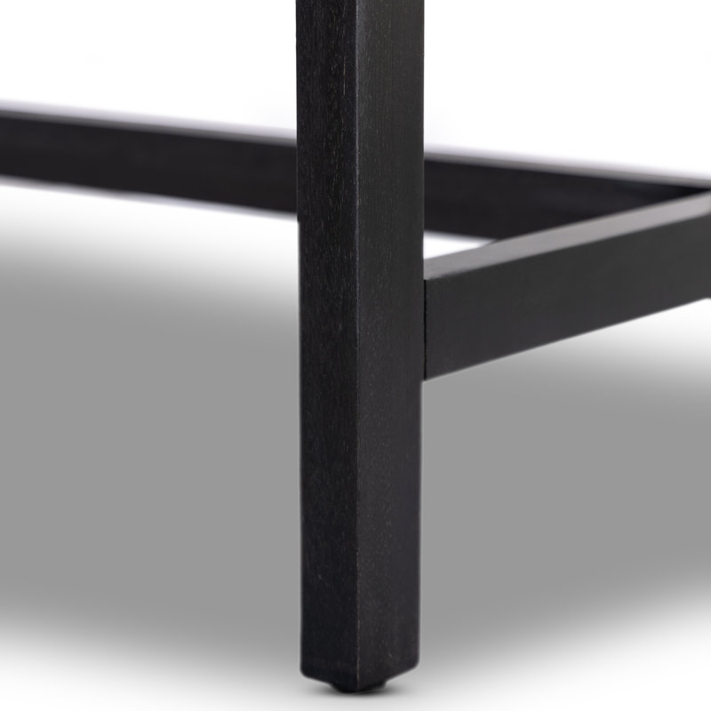 Leighton Solid Wood Accent Cabinet, Black Natural