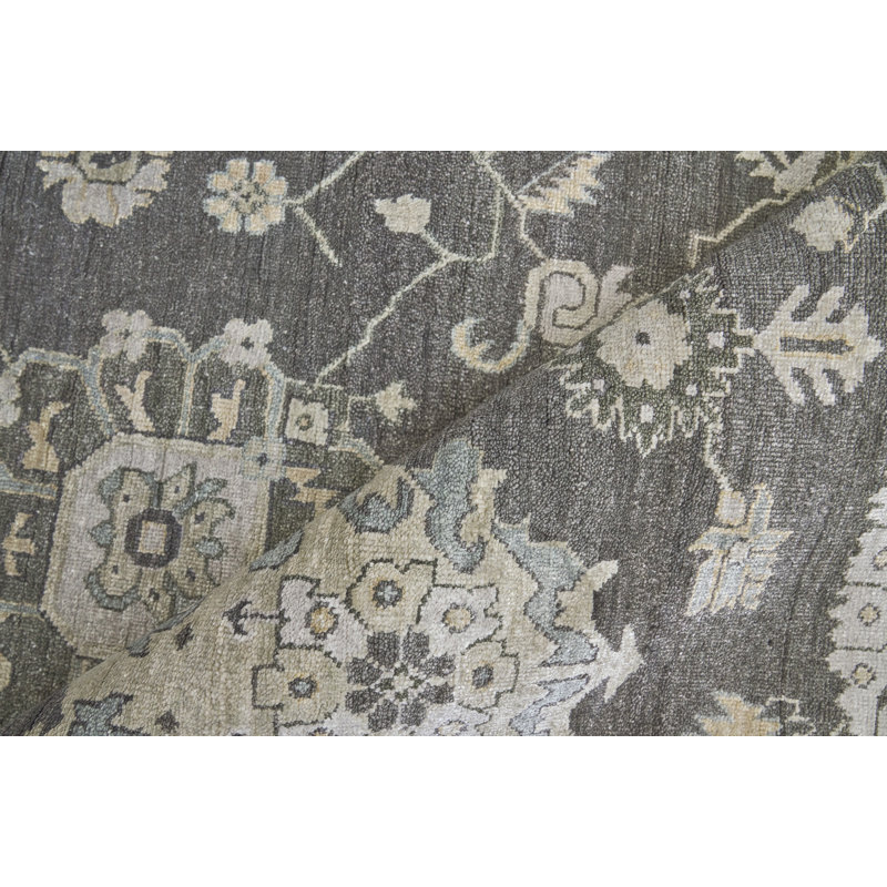 Museum Oriental Area Rug in Midnight Charcoal, Rectangle 6' x 9'