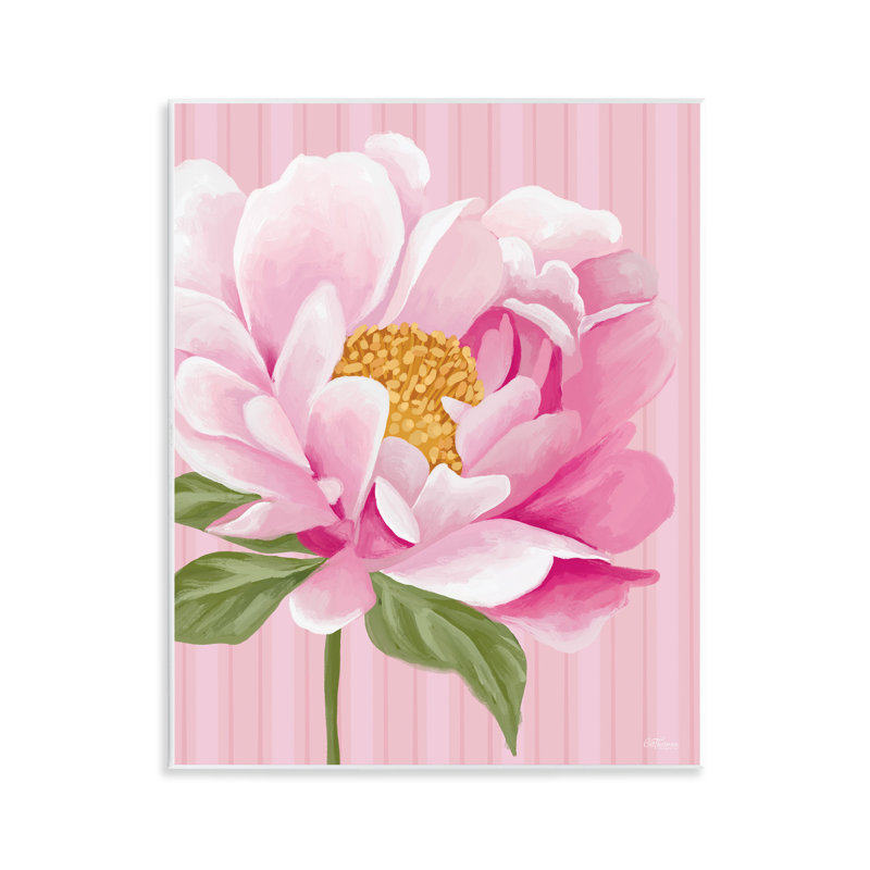 Art mural rose avec œillets par Cat Thurman Designs