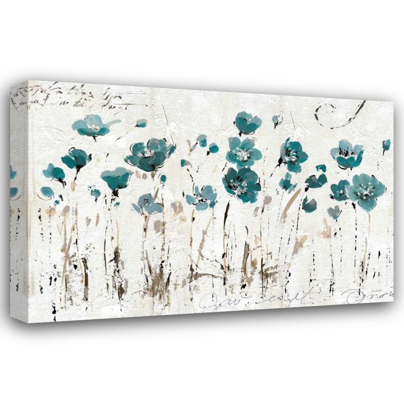 «Red Barrel Studio® Audit», art graphique sur toile tendue par Lisa Gallery: Abstract Balance VI - bleu, H 33 po x l 48 po