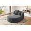 Canapé moderne sans méridienne 51,6 po avec deux coussins de soutien pour le salon, gris-129386827