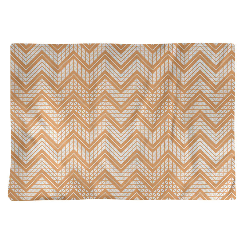 Récapitulatif de coton 18 po à la main classic Stephenie, Orange / beige, Coton