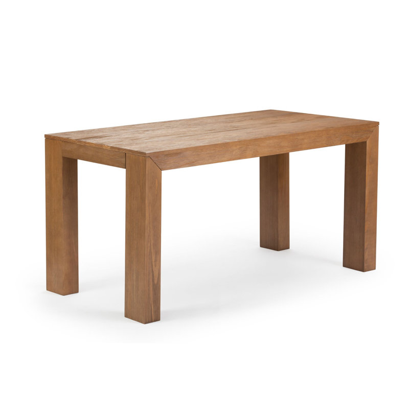 Chalonda Pine Solid Wood Dining Table, 32" W x 60" L , Pecan Wirebrush