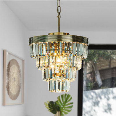 Alax Mid-Century Modern Crystal Chandelier for Dining room