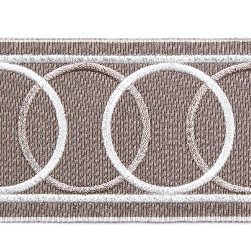 Tissu vercelli Tapes Galore, Gris / Blanc