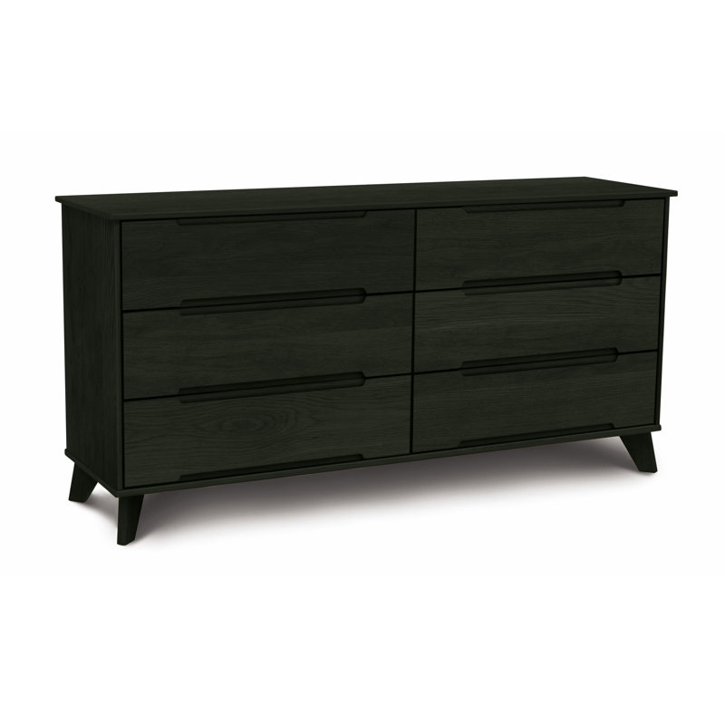 Commode double 6 tiroirs Linn, Chêne poêlé