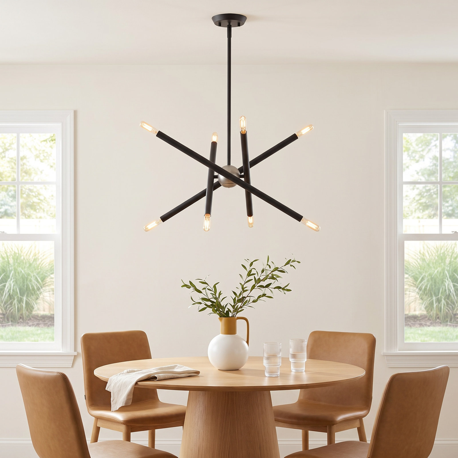 Poco 8 - Light Dimmable Sputnik Chandelier, Scandinavian Gray