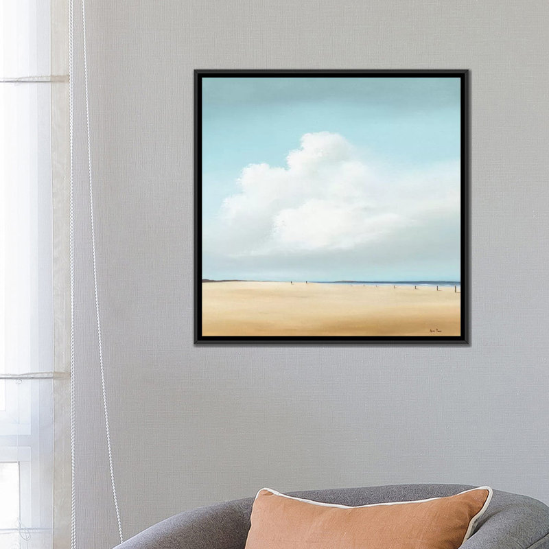 «Walking II», reproduction sur toile, H 18 po x l 18 po x P 1,5 po, Toile encadrée noire, Pas de tapis
