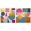 Ensemble de 2 motifs géométriques Dopamine par Art Remedy-114220343-114220360