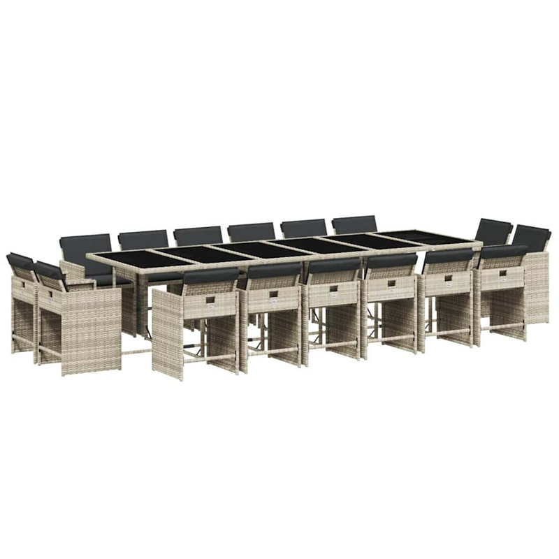 Patio Dining Set Table,, Grey, Light Grey