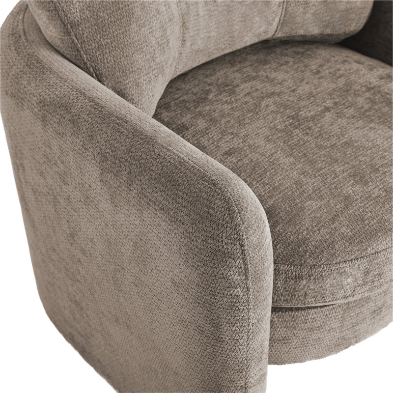 Fauteuil d'appoint 34,5 po, Chenille brun foncé