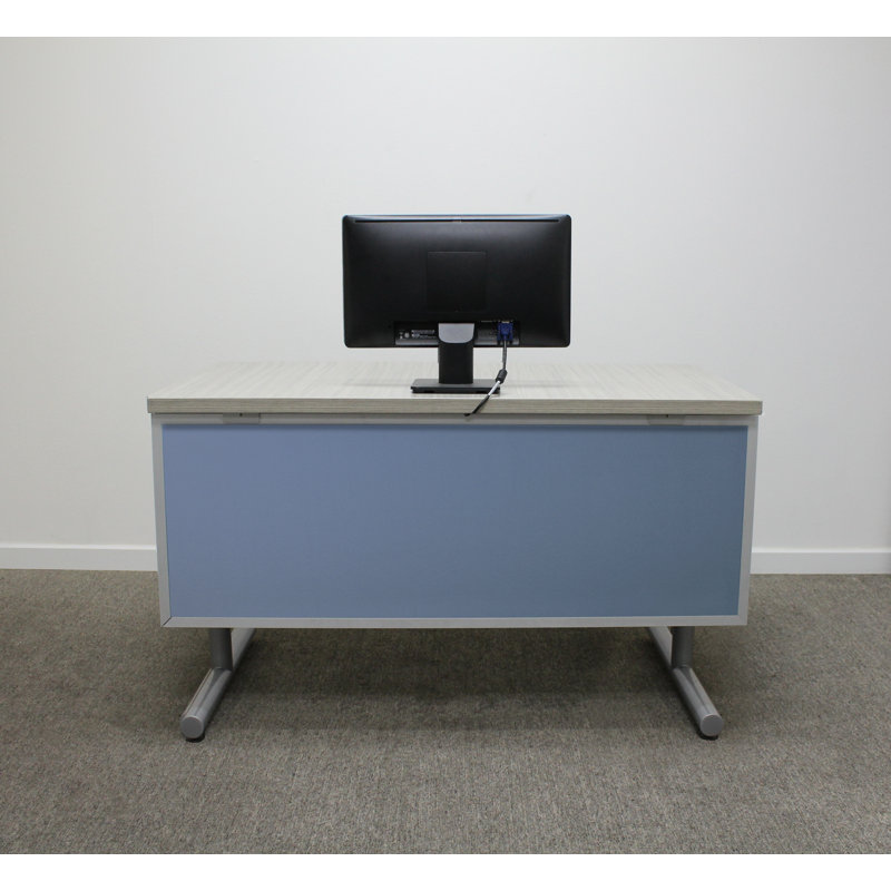 Acoustical Desk Mounted Modesty Panel, 12" H x 72" W x 0.63" D, Twilight, Aluminum