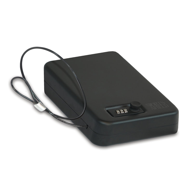 Portable Safe with Combination Lock, 9.5" H x 6.5" W x 1.8" D