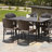 6 - Person Wicker Patio Dining Set with Rectangular Table