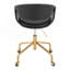 Chaise de travail en métal doré et similicuir-1956858683
