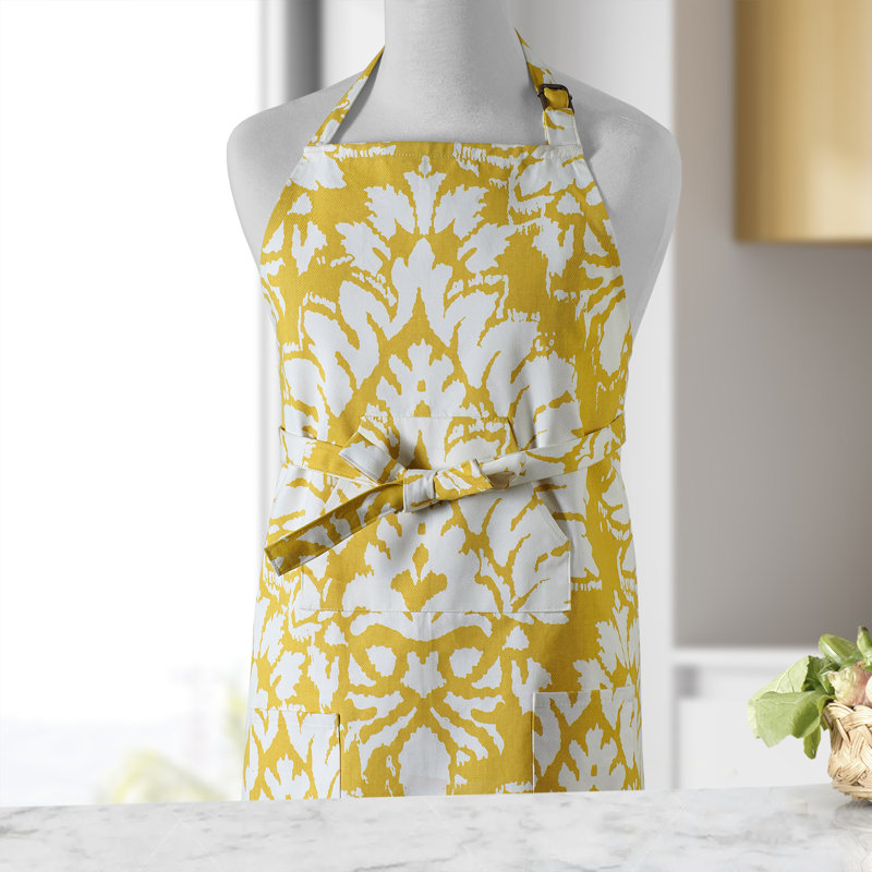 Printed Cotton Kitchen Apron with Pockets Adjustable