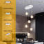 Luminaire suspendu moderne en cristal à 6 lumières DEL pour hall d'entrée, salle à manger, chambre à coucher et salon