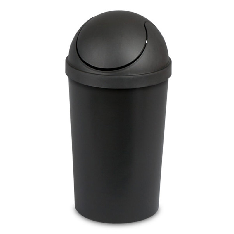 Sterilite 3 Gallon Swing Top Trash Can, Black