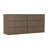 Clive 72" Mid-Century Modern 6-Drawer Double Dresser in Walnut Brown and Gold-229976694